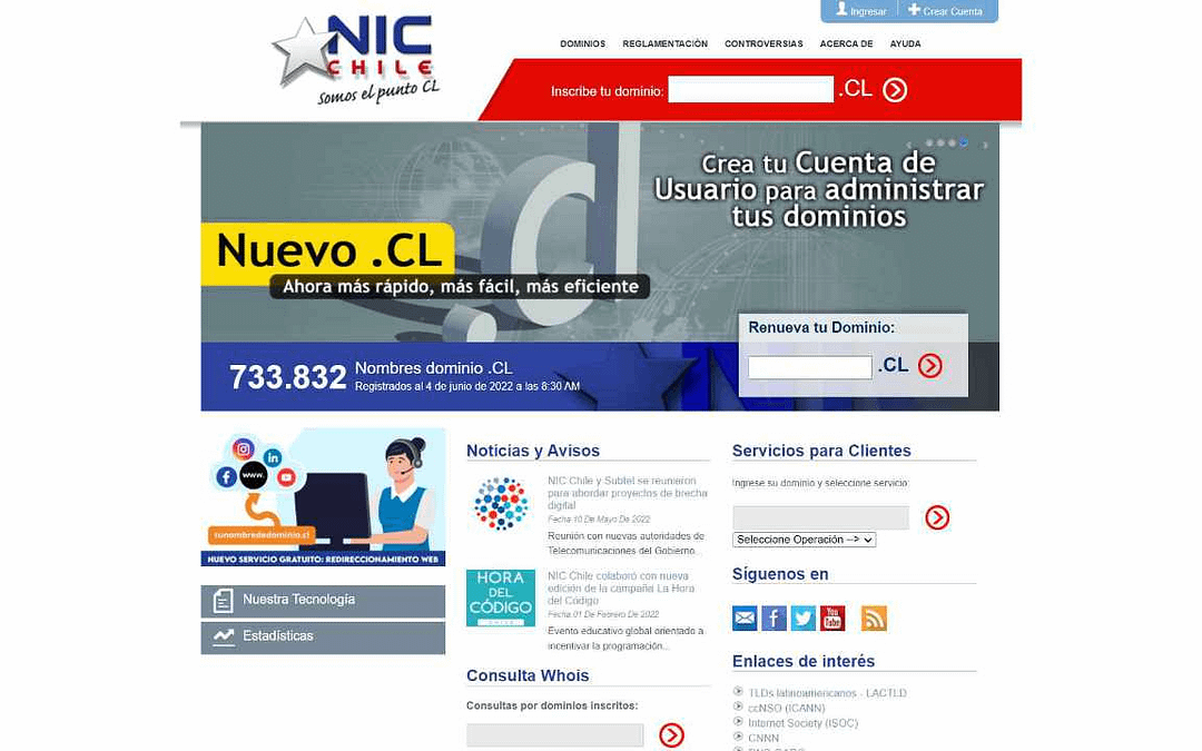 Cómo registrar un dominio en Chile
